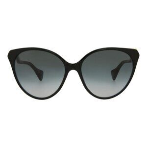 Gucci Womens Cat Eye Black Black Grey Fashion Designer Eyewear